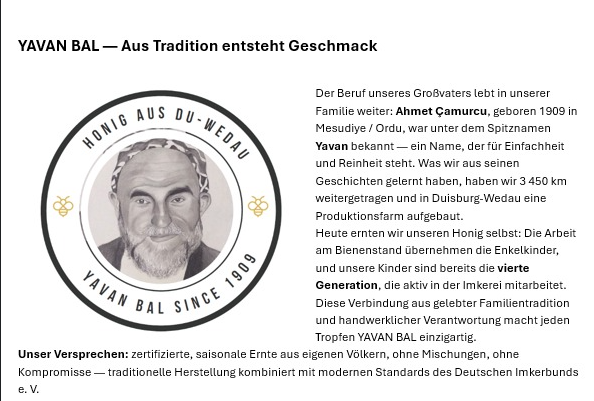 Dokumentierte Familiengeschichte von Yavan Bal – Aus Tradition entsteht Geschmack